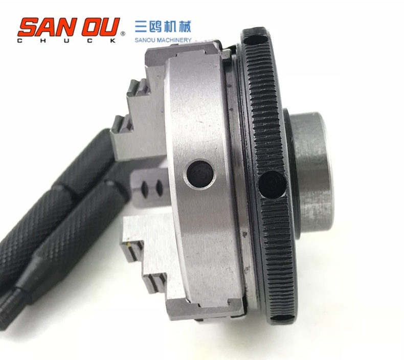 50mm 2" LATHE Chuck three Jaw Manual mini Self-Centering Chuck Sanou K01-50 with Connecting rod Connector for CNC
