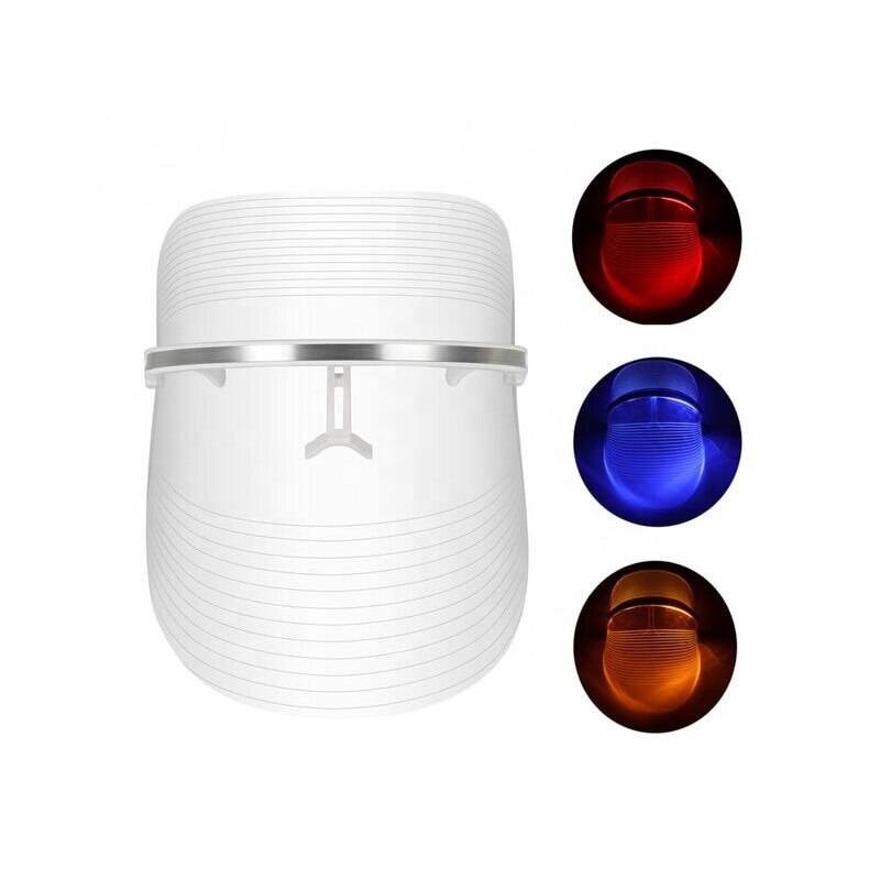 LED beauty mask for skin rejuvenation pores removal skin tightening 3 colors photon light therapy