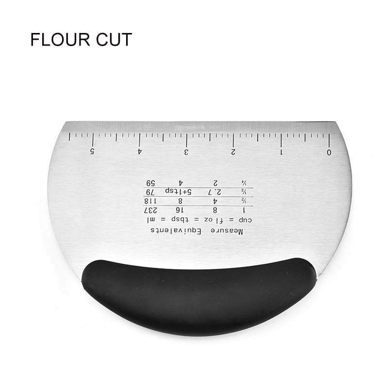 Stainless Steel Dough Cutter Flour Pastry Cutter With Scale Pizza Cutter Bread Dough Cutter Dough Cutting Tool
