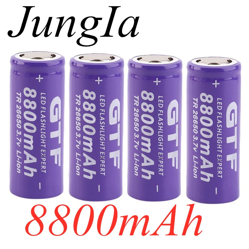 100% 3.7V 26650 Batterij 8800Mah Li-Ion Oplaadbare Batterij Voor Led Zaklamp Zaklamp Li-Ion Batterij Accumulator Batterij