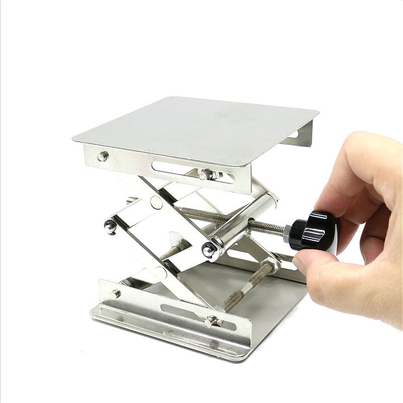 Lab Jack Laboratory Support Jacks Load Capacity 5kg Stainless Steel Painting Lifting Table Raising Platform 4''inch 100x100mm