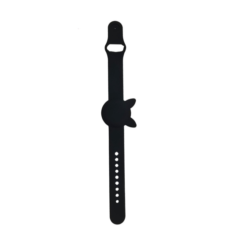 Voor Apple Airtags Kinderen Pols Bandjes Siliconen Case Air Tag Accessoires Protector Tracker Beschermhoes Voor Airtag Horlogeband: Black New