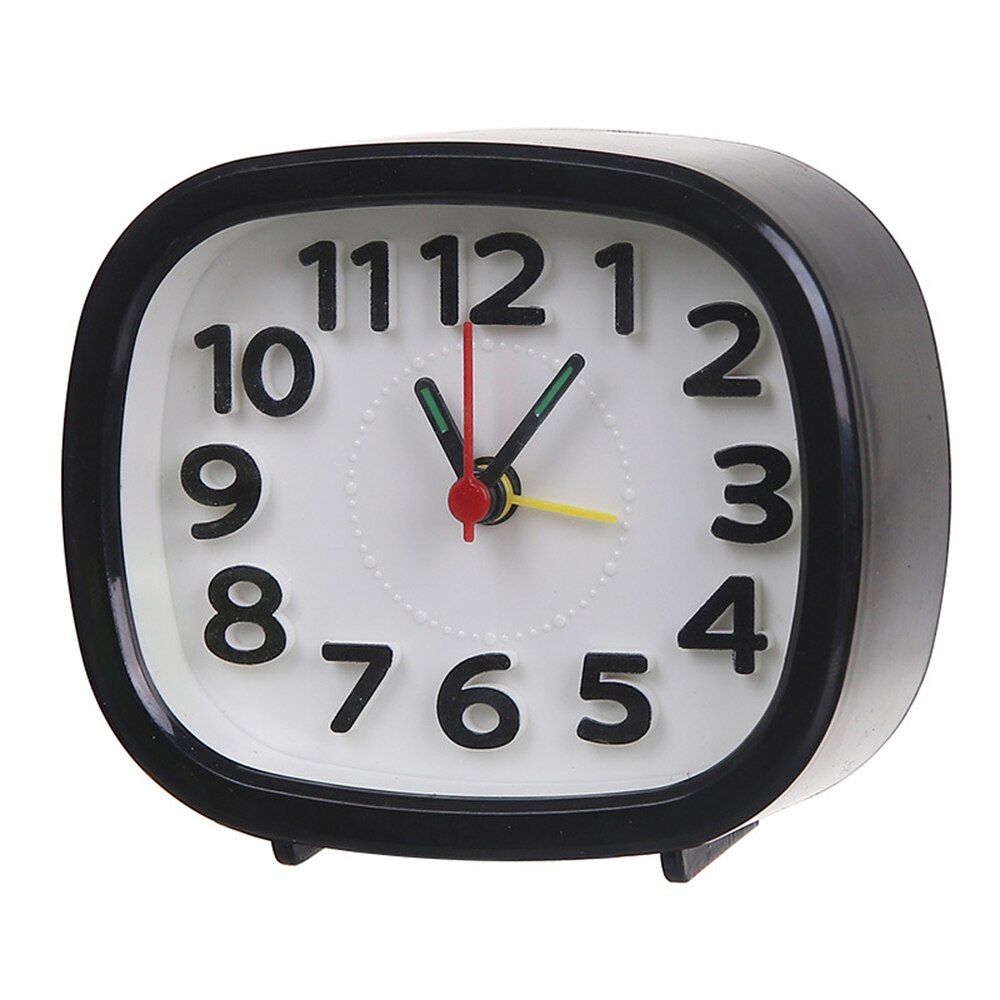 Silent Alarm Clock 5 Minutes Wake Up Clocks Silent Sweep Student Awaken Clock Bedroom Desktop Home Decoration Simple: Style C4