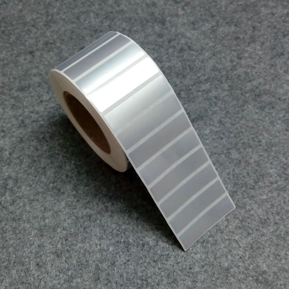 Silver husdjursdekal 40*15mm 1300 st/rulle termotransfer silver husdjursetikett vattentät rivsäker oljesäker streckkodsetikett