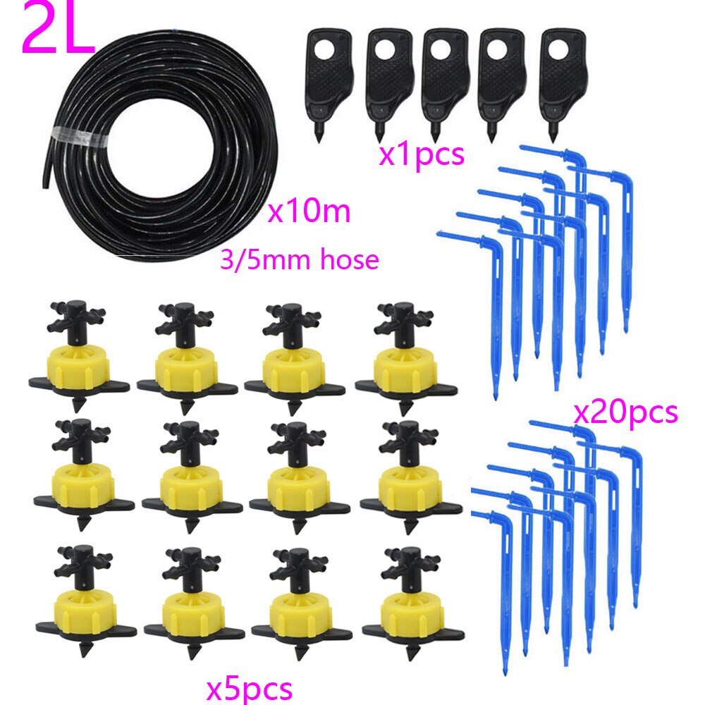 100 M 2LPH Druk Compensatie Emitter Watering Kits Voor Landbouw Greenhouse Irrigatie Watering Systeem Voor Pot Tuin Gazon: 10m