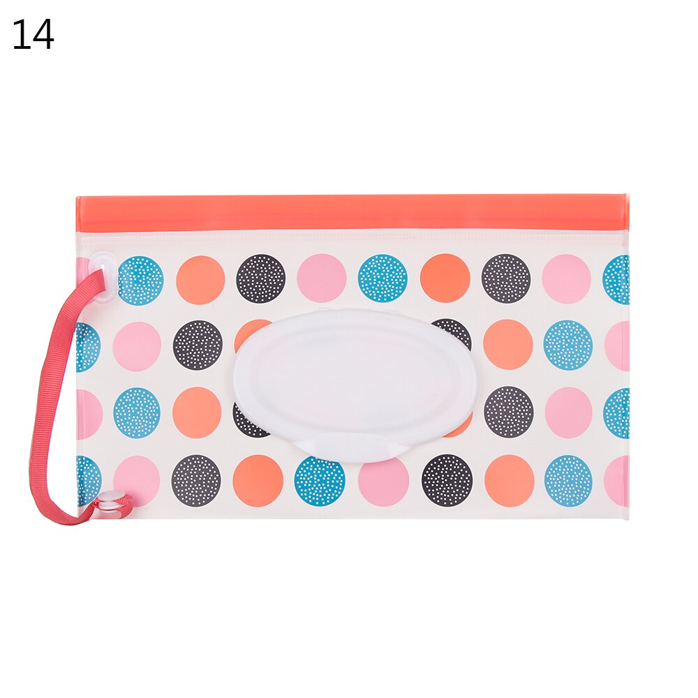 Outdoor Wipes Carrying Case Clutch and Clean Wet Wipes Bag for Stroller Cosmetic Pouch with Easy-Carry Snap-Strap: 14