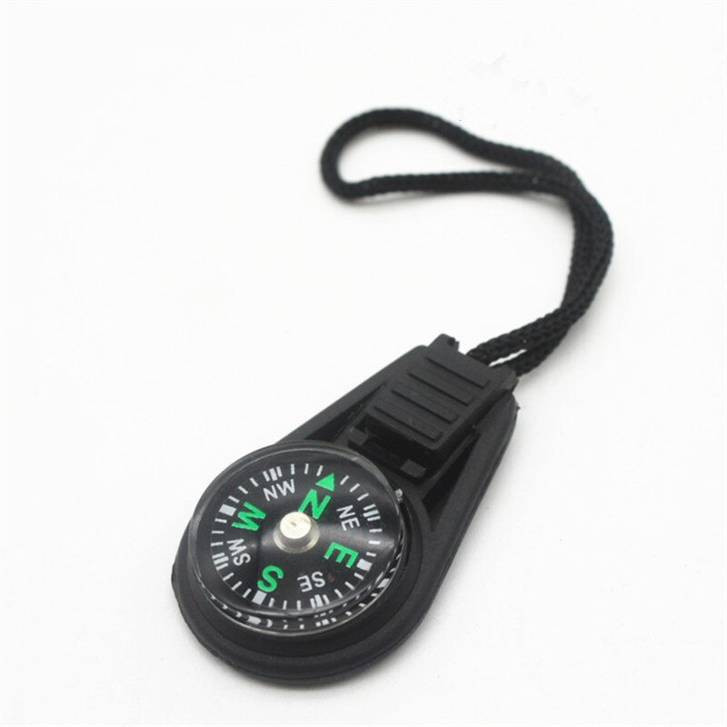 1PC Portable Mini Precise Compass Practical Guider for Camping Hiking North Navigation Survival Button Compass: Black 2