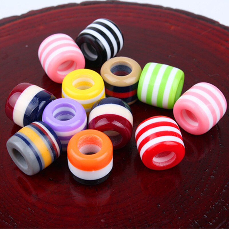 60 Stück Regenbogen Haarperlen - Bunte Acrylperlen Für Zöpfe & Dreadlocks