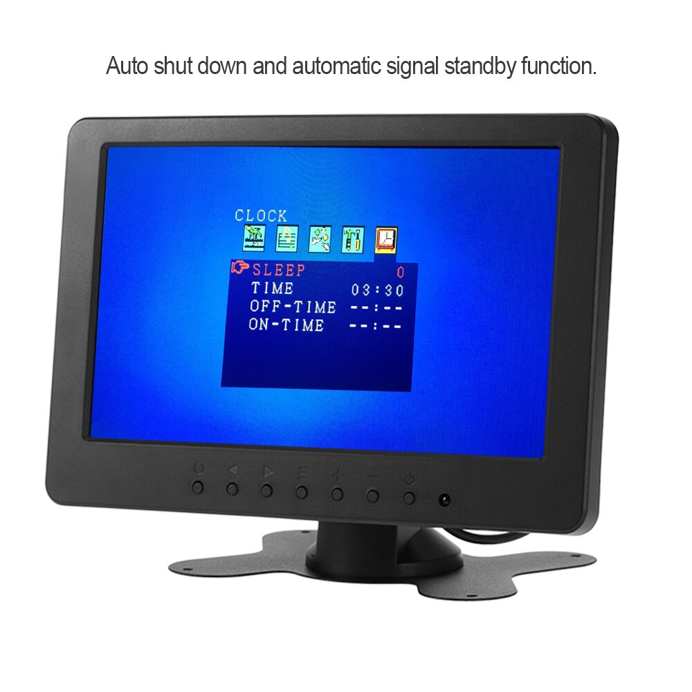 S701 7 polegada do Monitor TFT LCD de Tela 16:9 1024*600 BNC AV VCD DVD de Áudio e Vídeo para a Segurança do PC DOS EUA e DA UE opcional