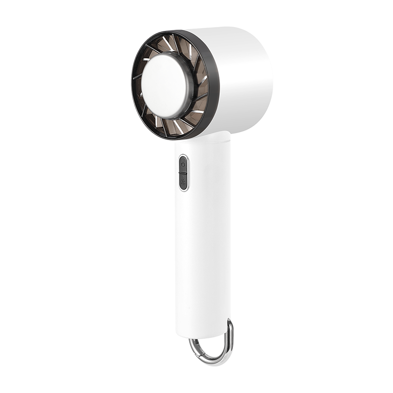 Draagbare mini-handventilator Koeling koeling Hangende rugzak kleine ventilator buiten 2000mAh USB oplaadbare handventilator: WHITE