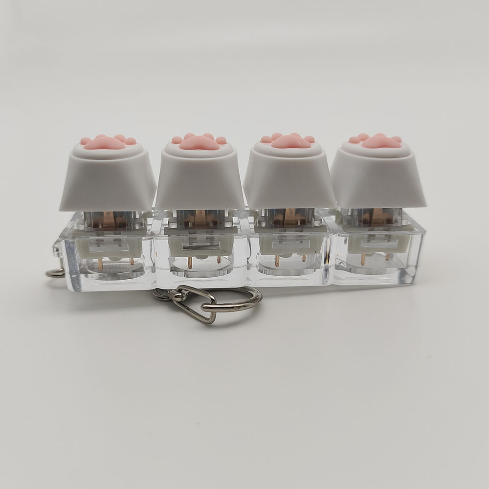 Siliconen zachte kat klauwen sleutelhanger sleutelhanger hanger mobiele telefoon rugzak hanger desktop accessoires decompressie pers gereedschap