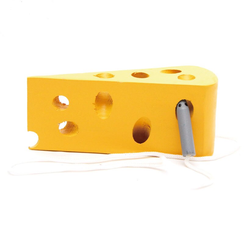 Baby DIY Wooden Toys Puzzle Blocks Ball Run Track Assembly Games 0-12 Months Infant Montessori Toys Educational Toy Kids: cheese