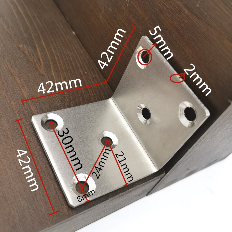 Stainless Steel L-shaped Angle Bracket 90 Degree Holder Furniture Connector Partition Triangle Fixed Block Laminated Bracket: FJ28C