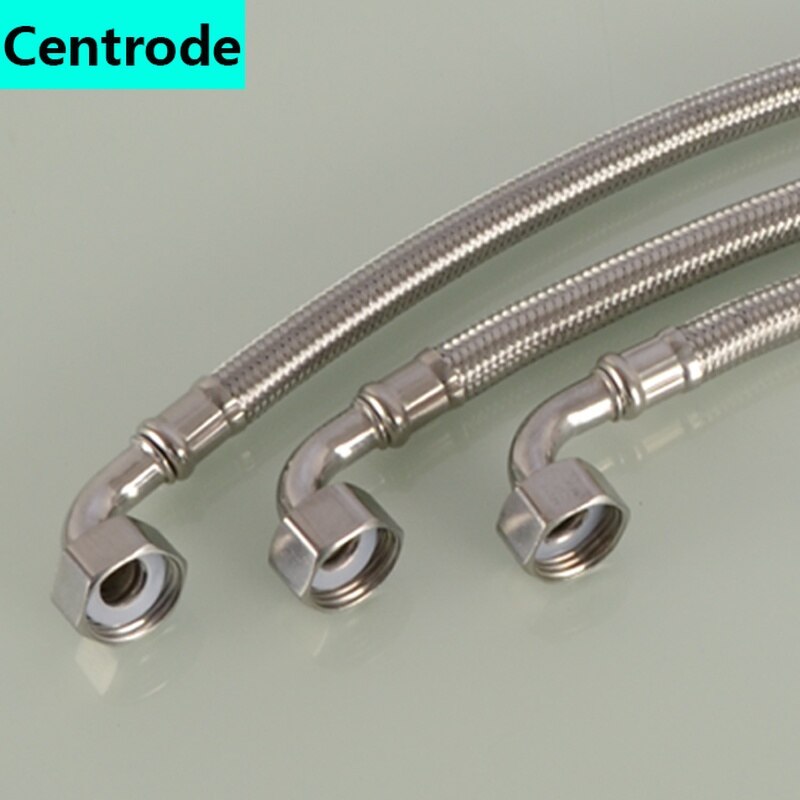 Unilateral articulated elbow 304 stainless steel braided hose water heater toilet angle valve faucet cold water inlet pipe