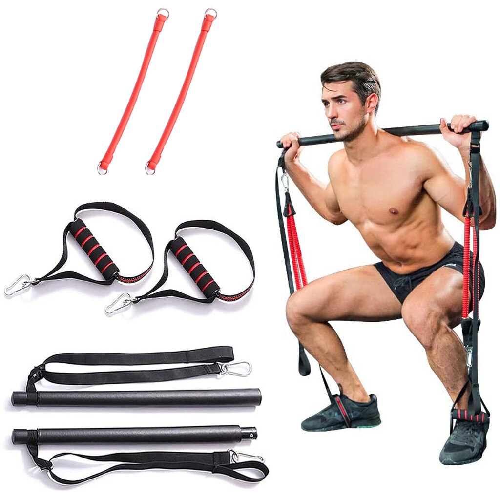 Widerstand Bands Tragbare Home Gym Pilates Bar System Volle Körper Workout Fitness Ausrüstung Ausbildung Kit Expander Widerstand Bands: D