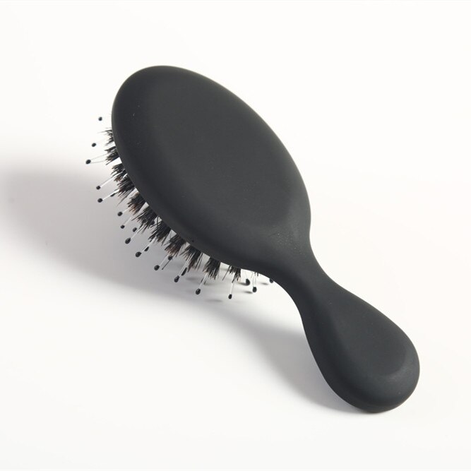 Peigne à cheveux de poche Portable, brosse à cheveux pour Salon de coiffure, shampoing, masseur, peigne en crin de cheval, outil de , santé: Black