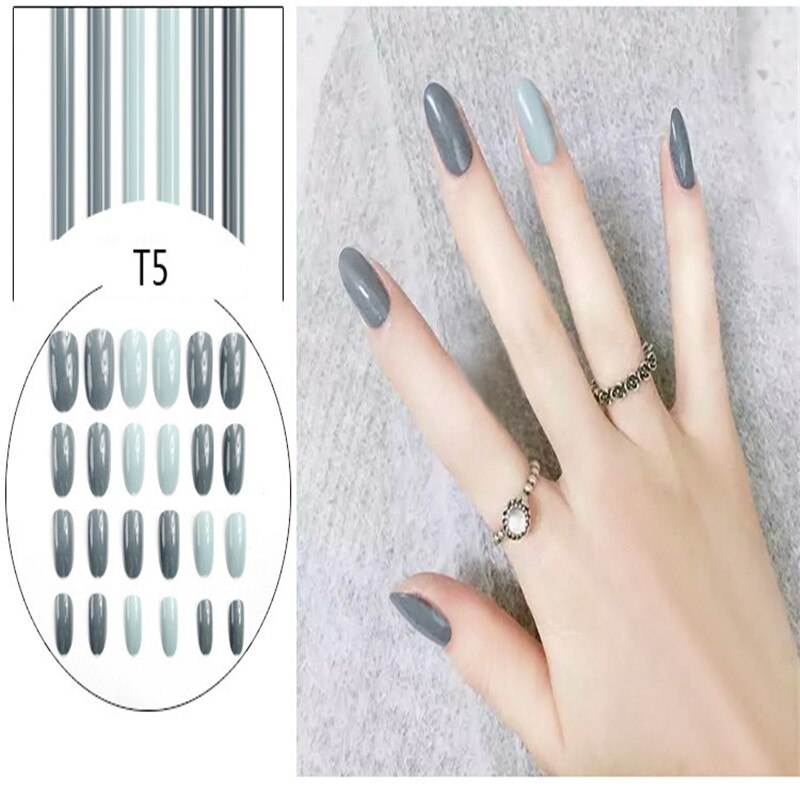 2019 nowy 24 sztuk/1 zestaw sztuczne nietrzeźwy eleganckie wino czerwony gradient sztuczne paznokcie akrylowe sztuczne paznokcie dla ozdoba robić paznokci przepych: 09