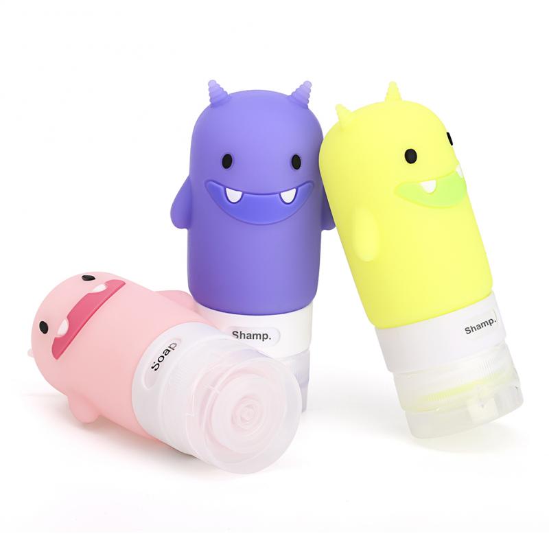 Travel Empty Bottle Silicone Hand Squeeze Bottle Liquid Dispenser Cosmetic Container Storage Box Refillable Shampoo Jar