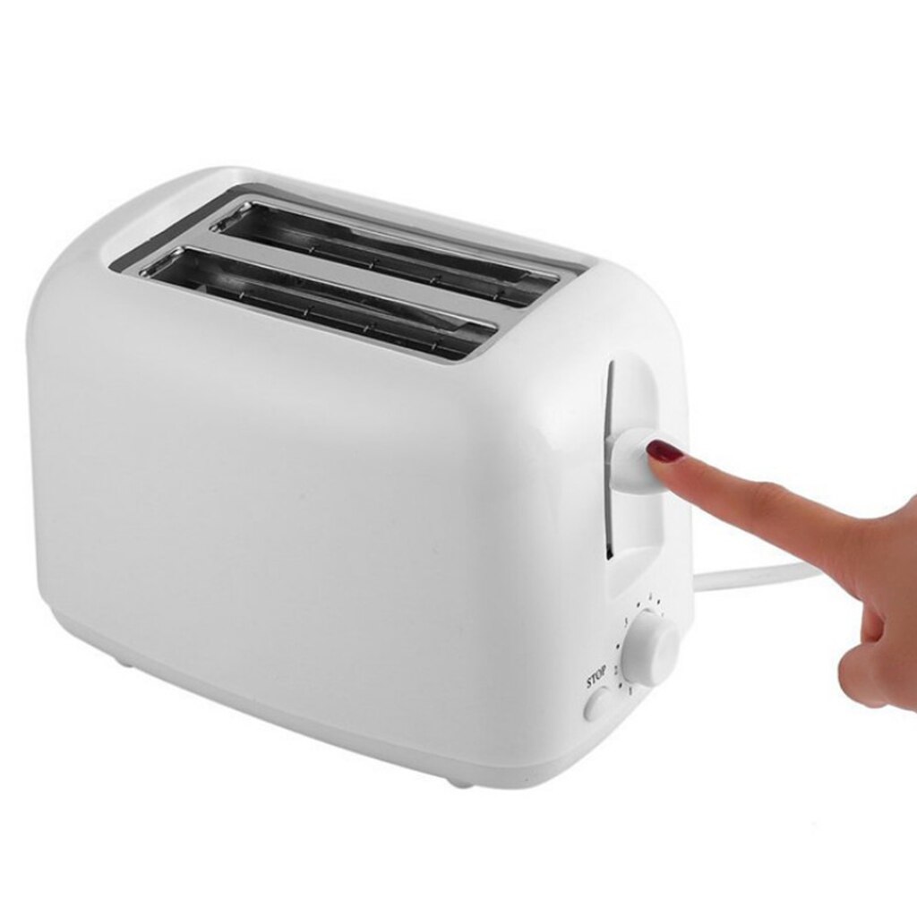 2 Slice Automatic Bread Maker Electric Mini Breakfast Bread Baking Machine Kitchen Appliances