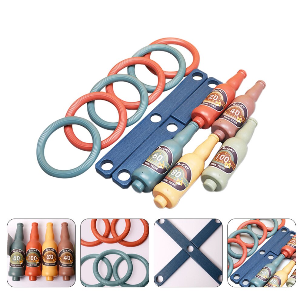 1 Set Kids Ring Gooien Spel Fles Ring Interactieve Fles Ring