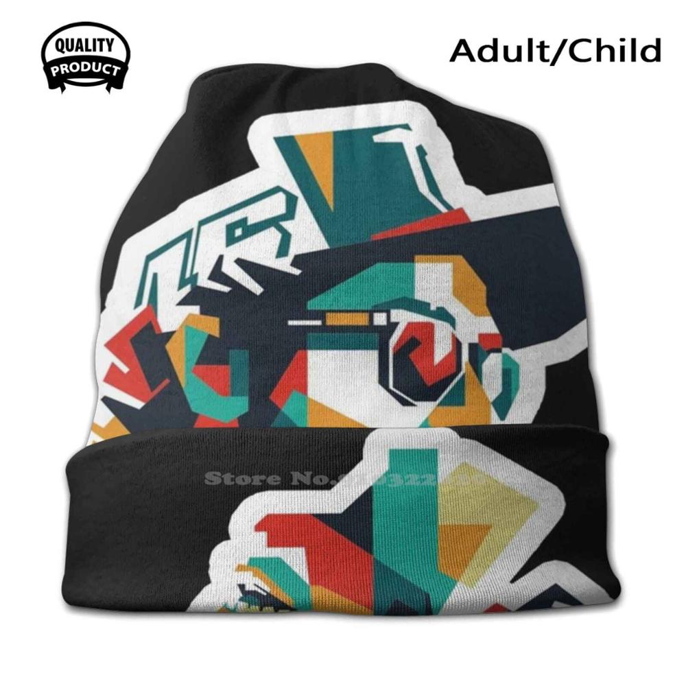 Fan Art-mascarilla de Superbike, bufanda suave y cálida multifunción Rossi, motocicleta Superbike , Retro Vintage: Knit Hat / Child Size