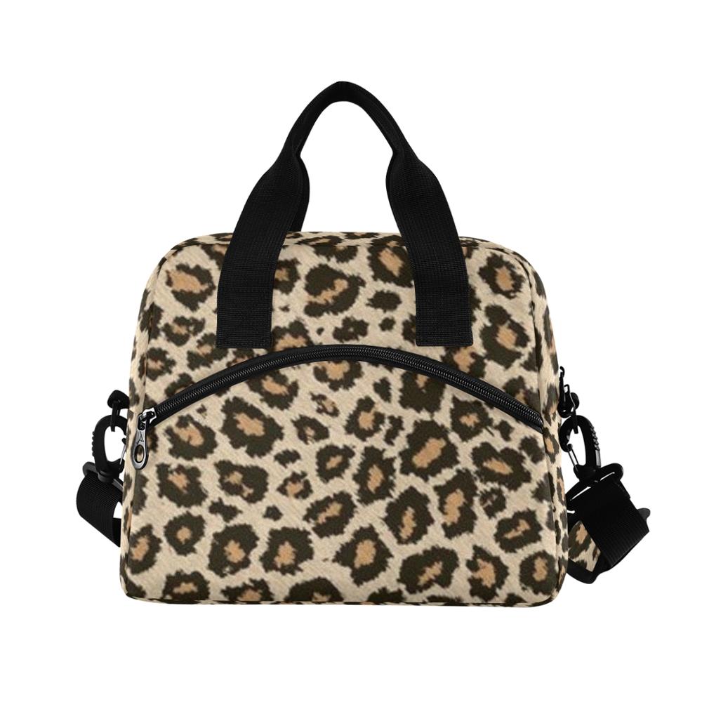 ALAZA Männer Frauen Neue Isolierung Thermische Mittagessen Tasche Frische Halten Große Leopard Gedruckt Tote Kasten tragbar Schulter Kühler Taschen