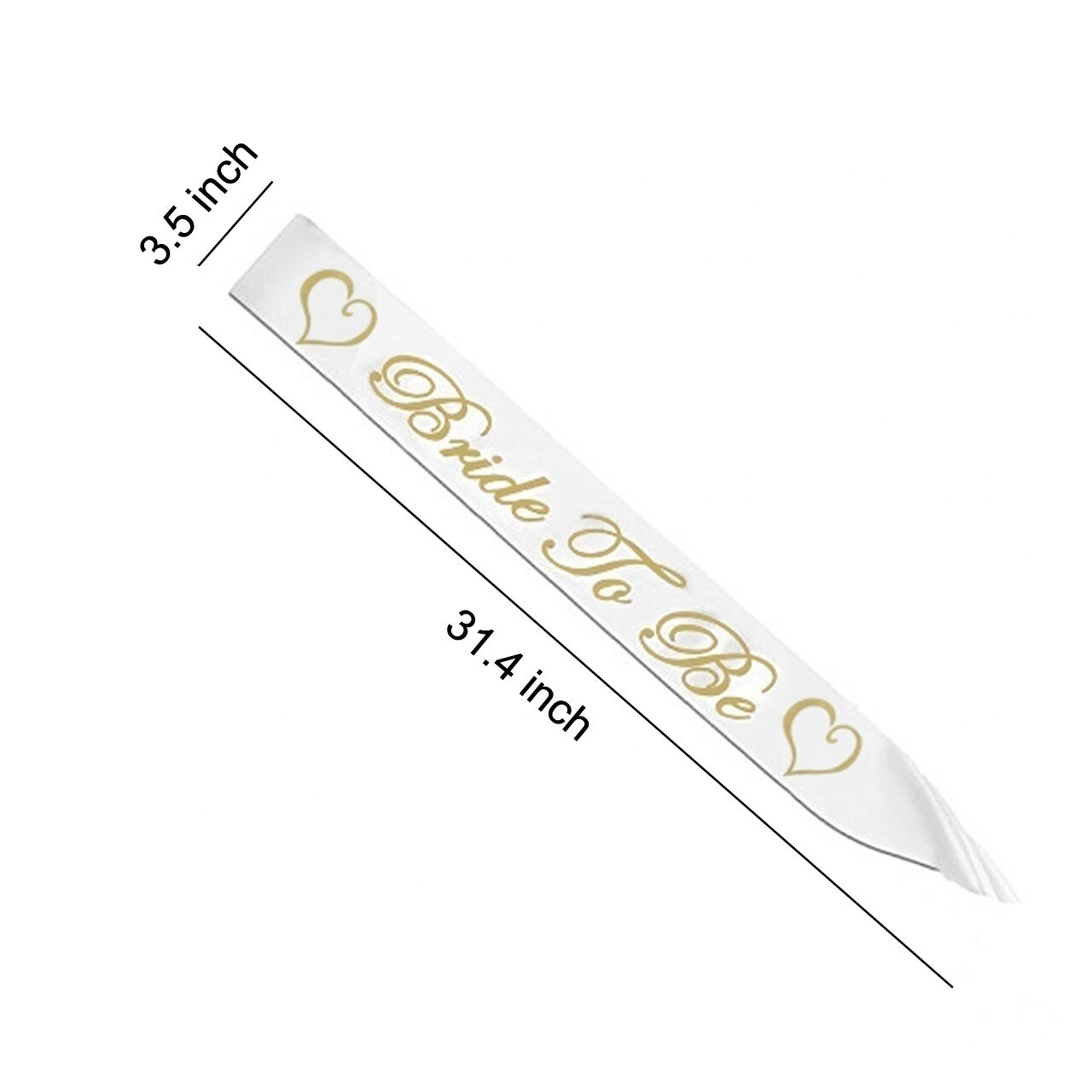 White & Gold Bride To Be Sash Girls Hen Bachelorette Night Bridal Shower Party