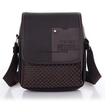 Laagste Prijs Pu Leer Mannen Tas Mode Mannen Messenger Bag Kleine Business Crossbody Schoudertassen A40-293: Bruin