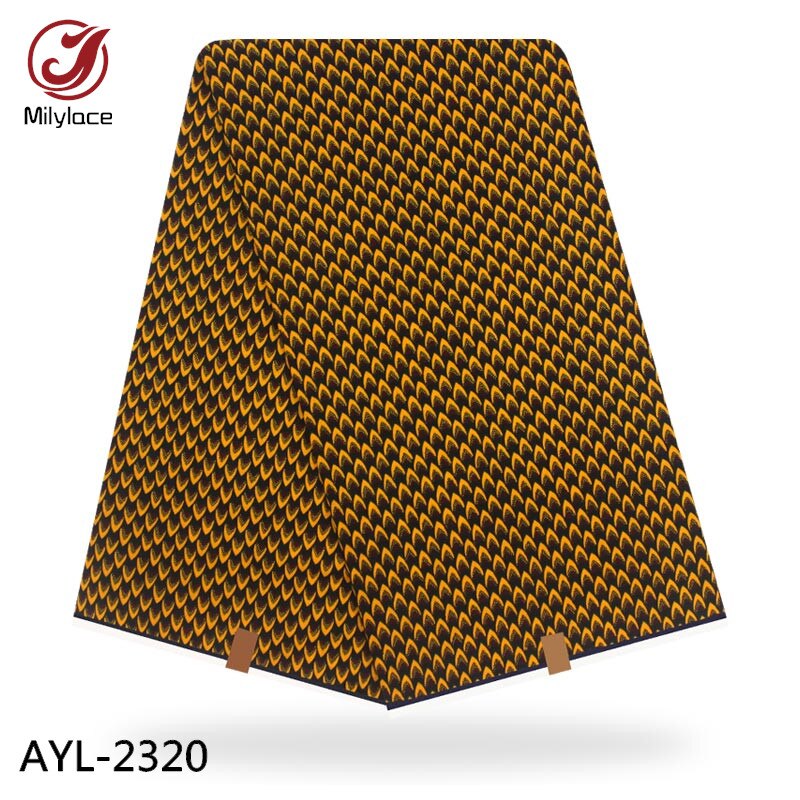 African Wax Prints Fabric 100% Cotton Good Comfortable Material Ankara Wax Fabric 6 yards per lot AYL- 2320: Default Title