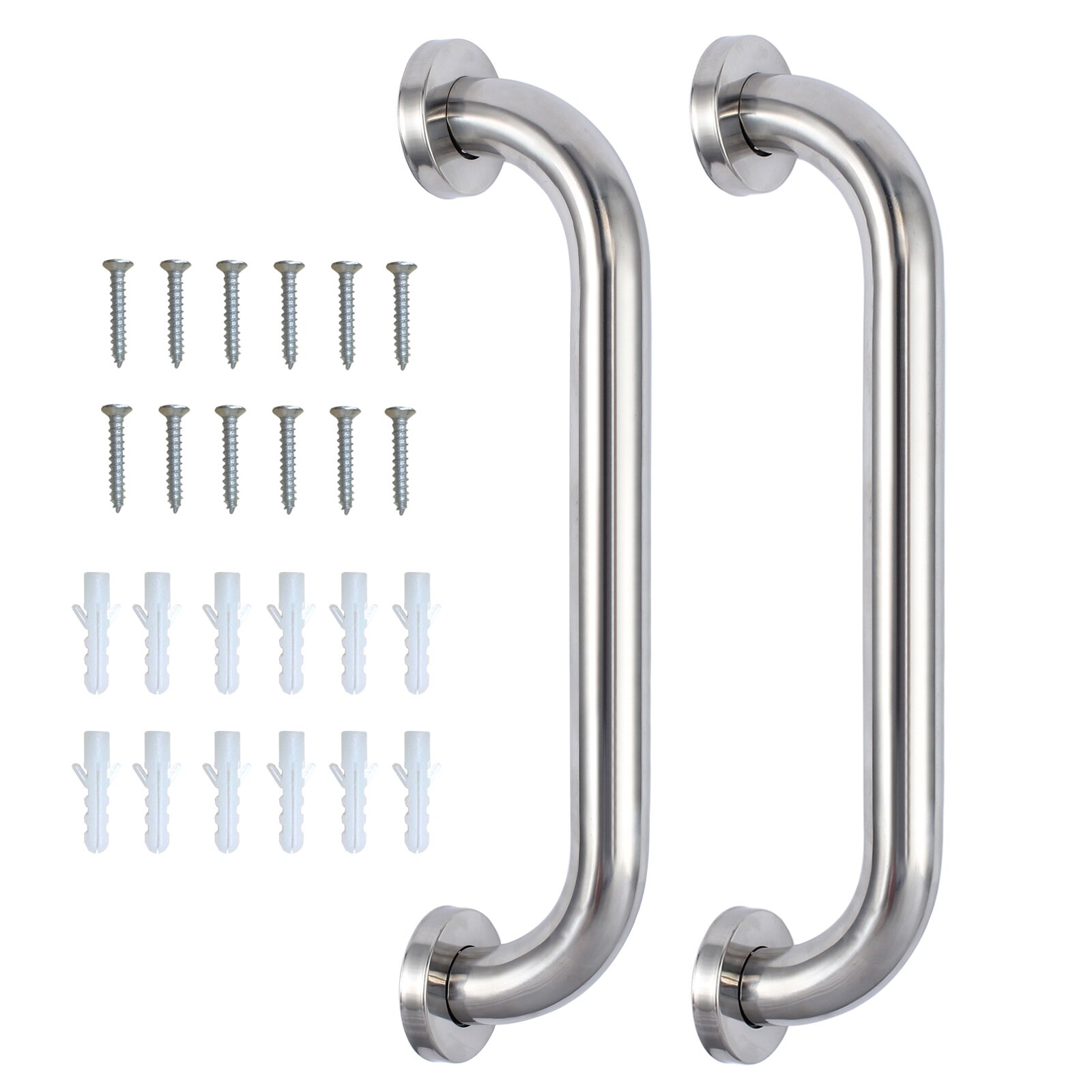 Neoteck 2 Stuks Roestvrij Staal Anti-Slip Badkamer Zuignap Handvat Grab Bar Voor Ouderen Veiligheid Bad Douche Grab bar Handvat Rail