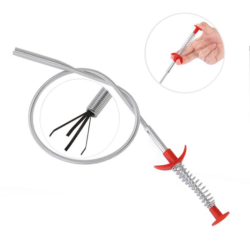 85cm- pijps baggergereedschap, buigzame, flexibele afvoerontstopper, ontstoppingsgereedschap voor gootsteen, keuken