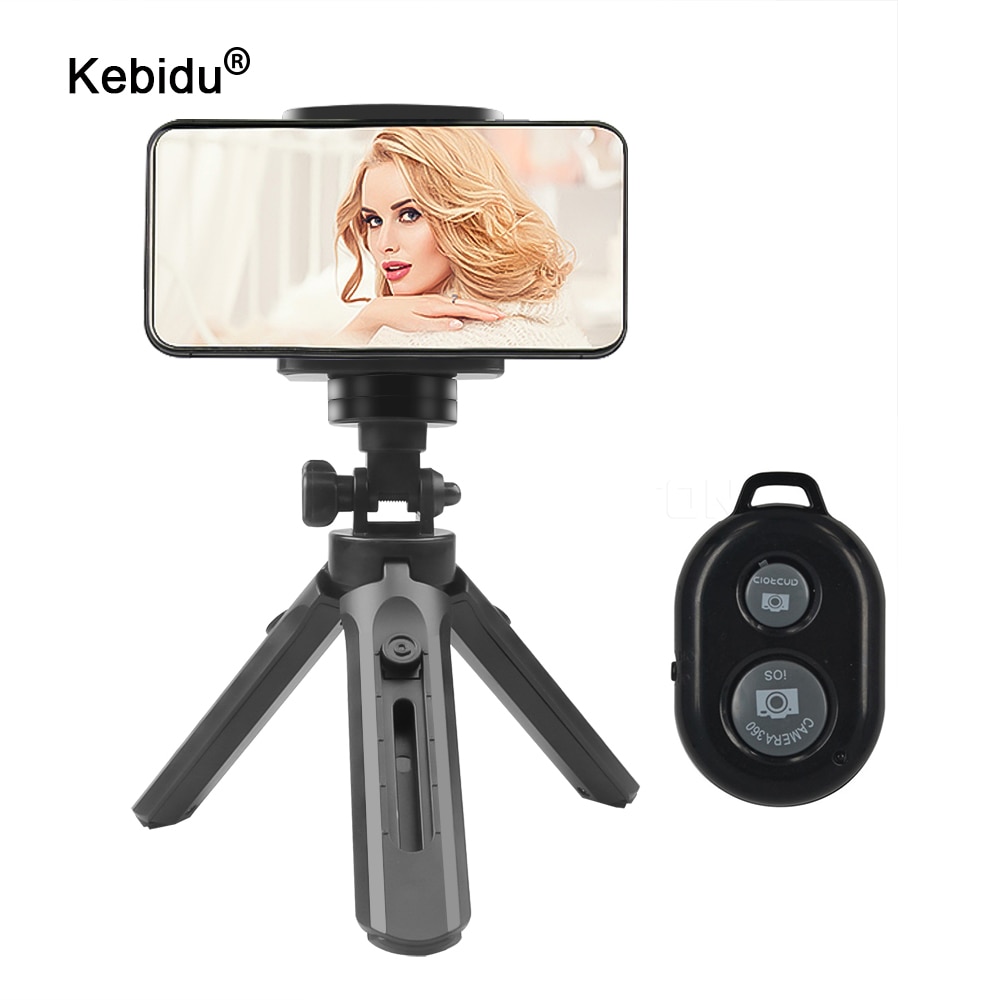 Kebidu Flexibele Mini Statief Met Afstandsbediening Voor Iphone Mini Camera Statief 360 Graden Draaibare Monopod Met Telefoon Clip