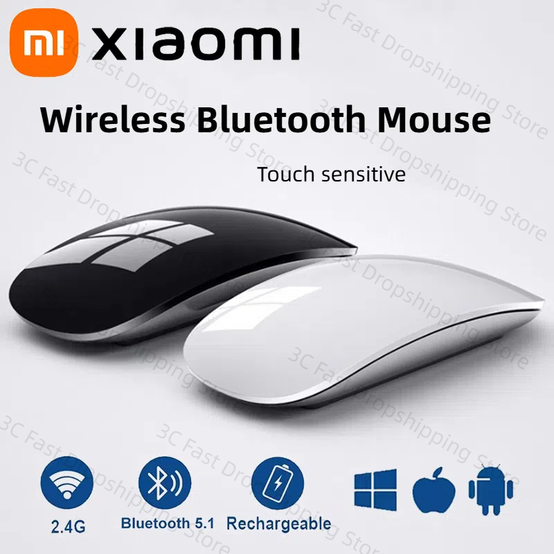 XIAOMI Multi-Touch Draadloze Muis Oppervlak Magische Muis Voor Macbook Pro Air Mini Laptop Tablet Bluetooth 5.0 Gevoelige Muis