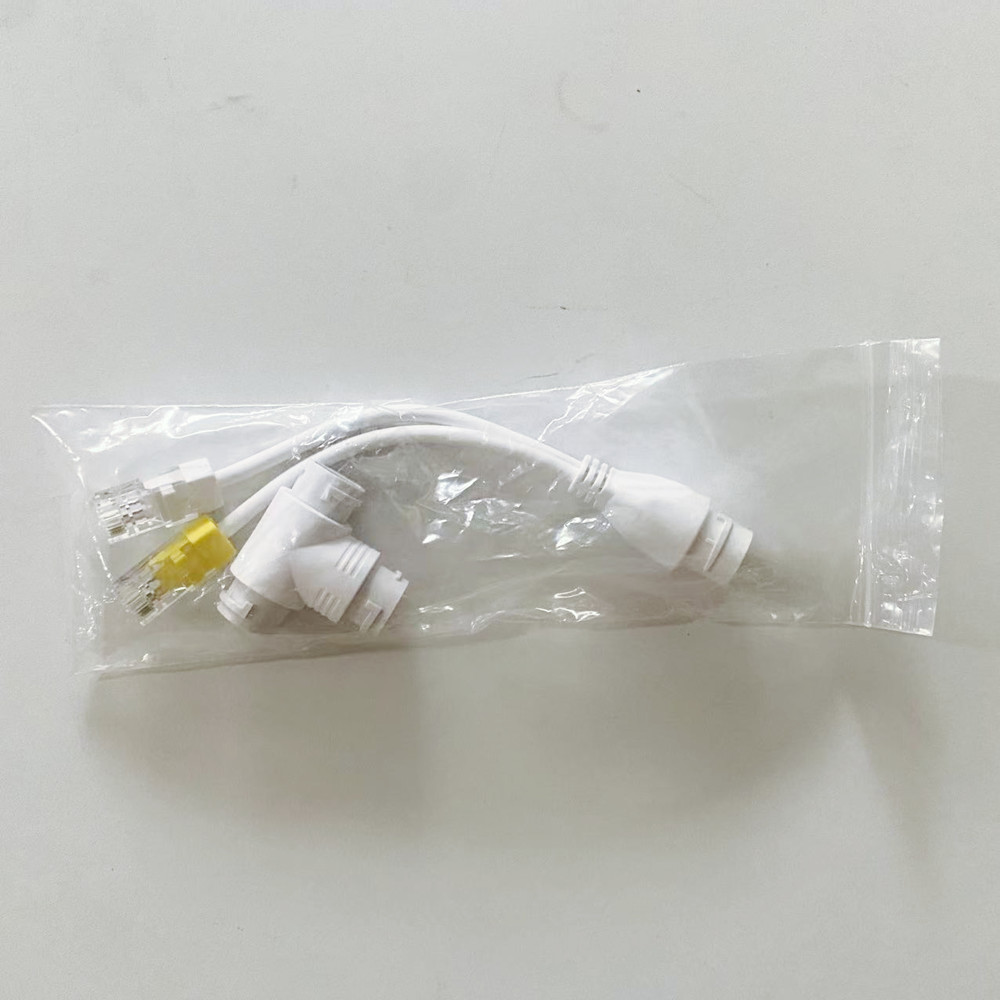 IP Camera POE Splitter 2 IN 1 Three-Way RJ45 Connector POE Cable for Security IP Camera System System: 3M