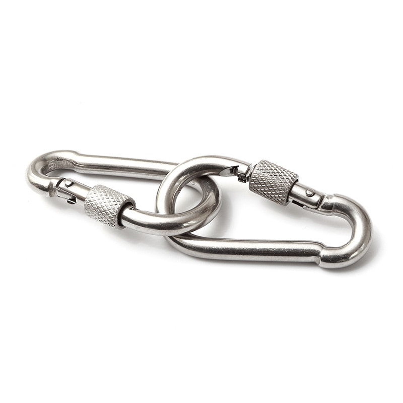 4PCS to 10PCS M4 M5 M6 M8 Screw Lock Spring Clip Spring Snap Carabiner Quick Link 304 Stainless Steel