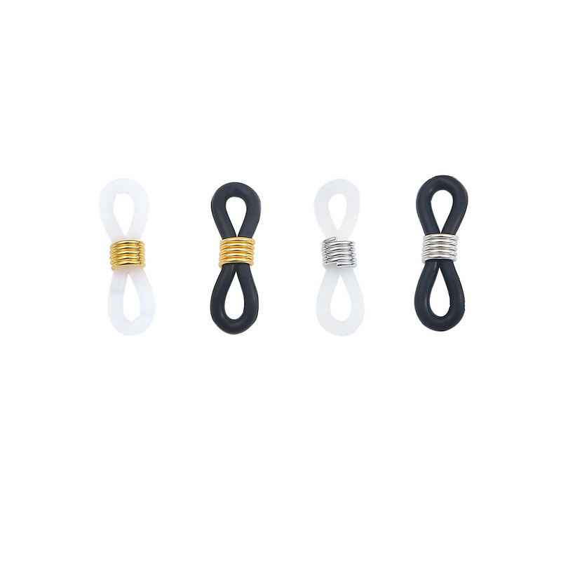 Cadena de silicona para gafas, anillo de goma antideslizante, correa de conector DIY, ojales, cuerda, accesorio de cordón para gafas de sol # M145,