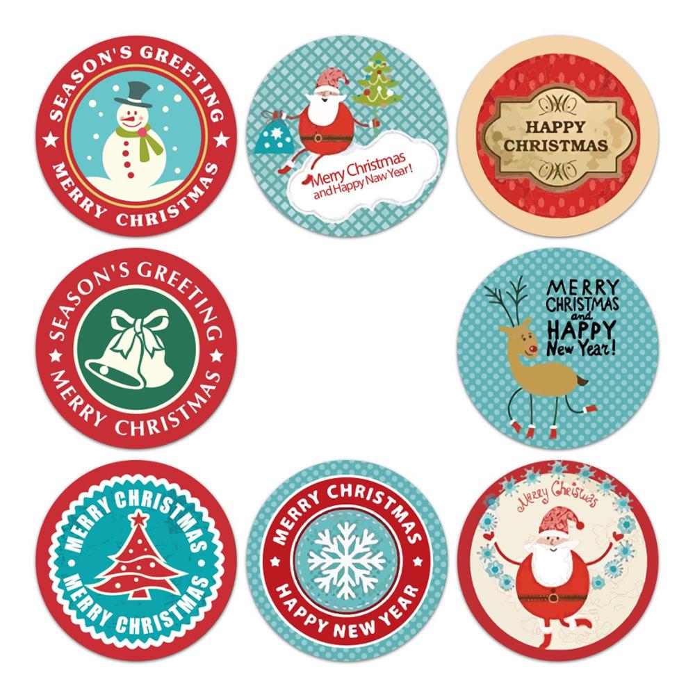 1 zoll große aufkleber mit weihnachtsmotiven, weihnachtsbaum, elch, süßigkeitentüzehn-verschlussaufkleber, weihnachtskarton-etikett, jahreszahl, weihnachtsschmuck