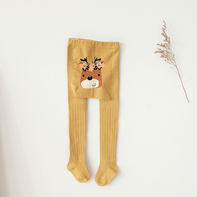 Spring Summer Baby Boys Cotton Pantyhose for Girls Cute Cartoon Tights Big Hip Stockings: egg deer / 85-95cm