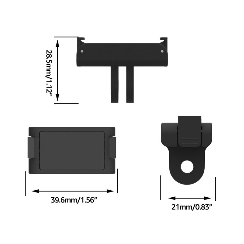 Magnetischer adapter mit 1/4 schraublöchern / universelle schnittstellenhalterung für stativbefestigung der dji action 2 sportkamera: B