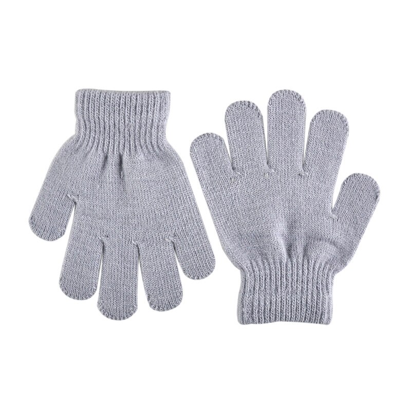 Nette winter baby handschuhe volle finger handschuhe fäustlinge kinder warm halten solide farben für sport radfahren angeln snowboard lauf: gray