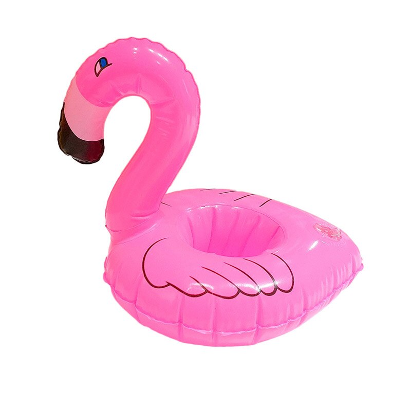 Mini water opblaasbare bekerhouder voor zwembad, Eenhoorn Flamingo Drinken Bekerhouder, zee strand speelgoed voor festival party drijvende: Flamingo 20x17cm