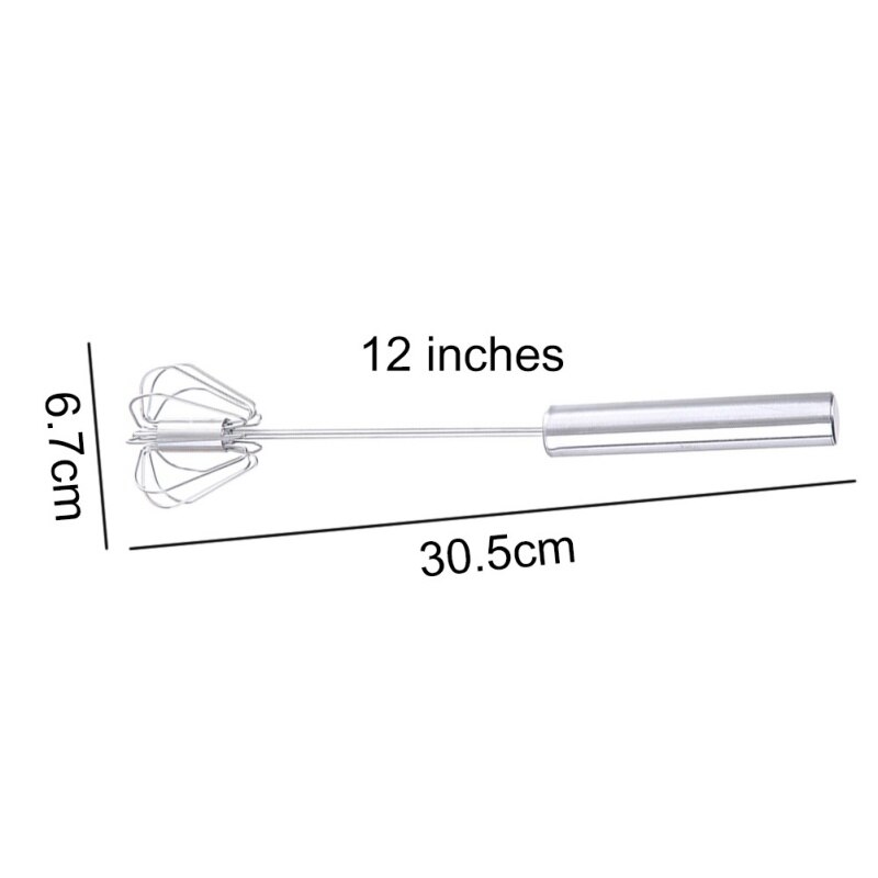 Stainless Steel Hand Pressure Rotating Semi-Automatic Mixer Mixing Eggbeater Handheld Mixer Kitchen Cooking Tools: B