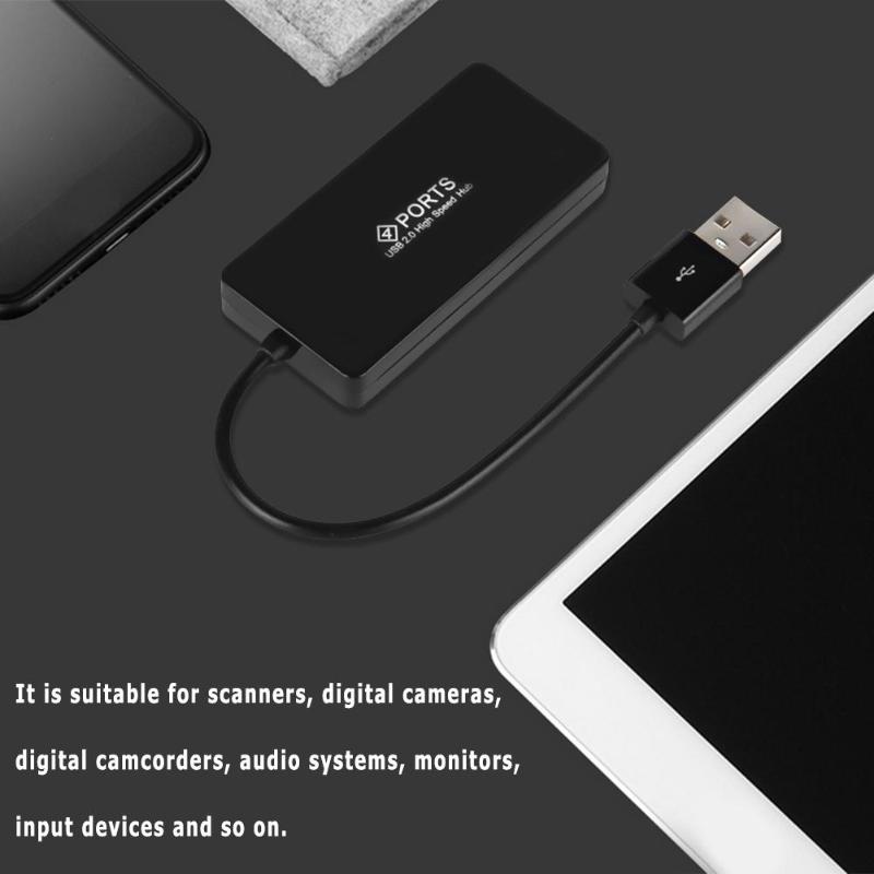 4 -poorts usb 2.0- hub usb-poort usb-hub draagbare hub usb-splitter adapterconverter voor apple macbook air computer laptop pc tablet