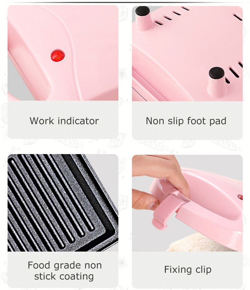 650W Electric Sandwich Maker Breakfast Machine 220V Egg Cake Oven Sandwichera Electric Toster Multifunctional