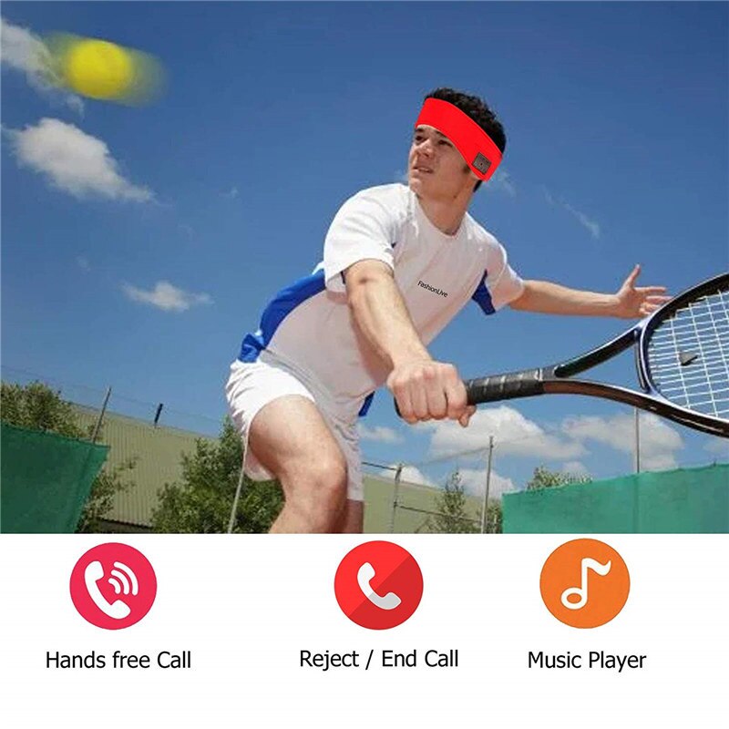 Bluetooth MP3 Hoofdband Draadloze Oordopjes Headset Koptelefoon Muziek Stereo Zweet Band Voor Outdoor Sport THJ99