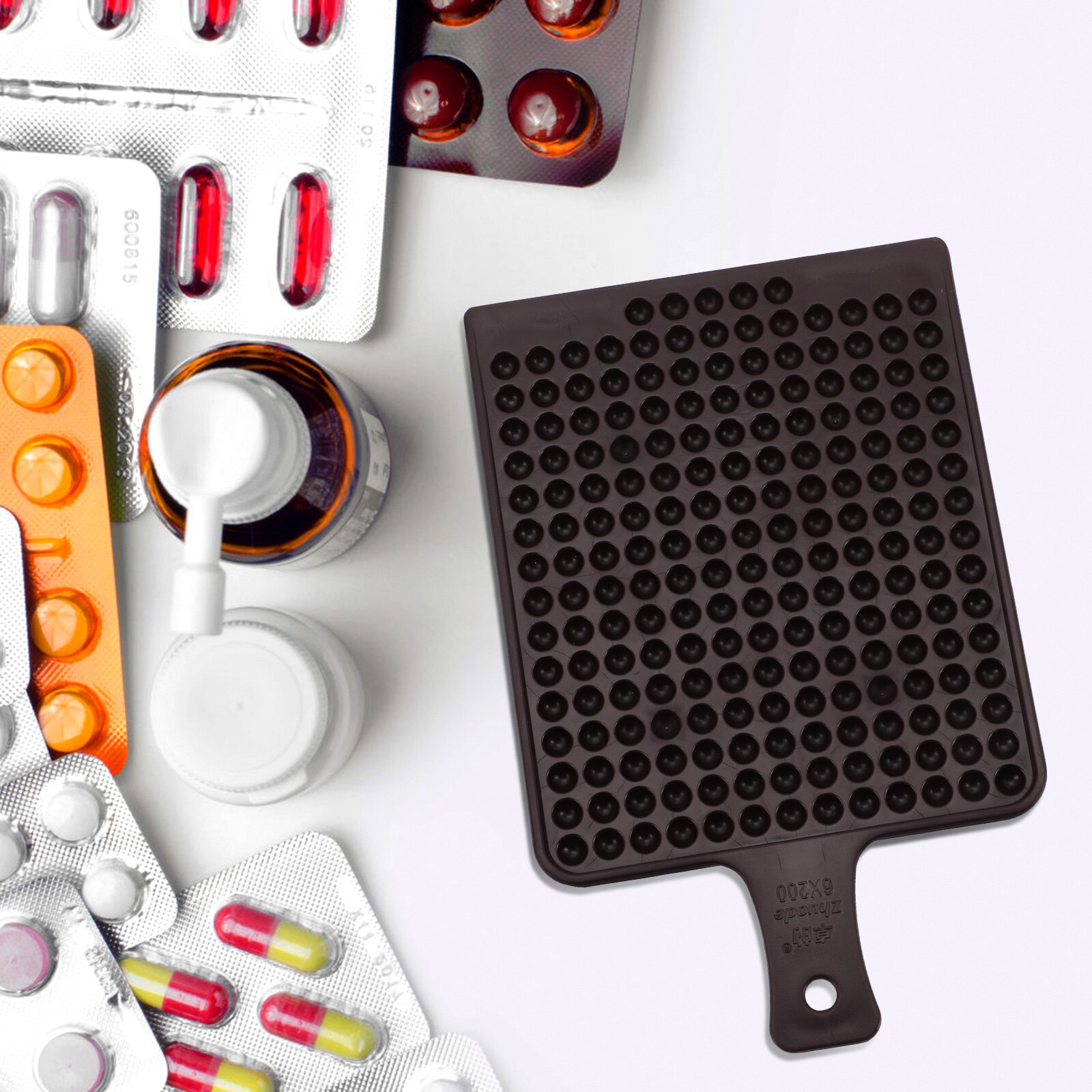 Plastic Pills Counting Tray Pills Counting Plate Tablet Counting Tool Pills Tray with Handle