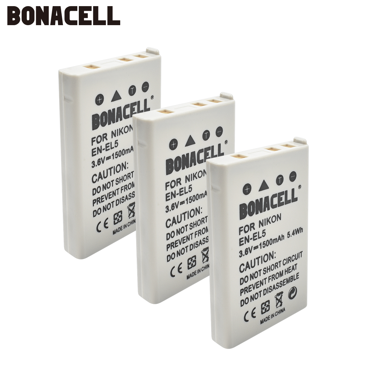 Bonacell 1500mAh EN-EL5 Digital Camera Battery Pack for Nikon Coolpix P4 P80 P90 P100 P500 P510 P520 P530 P5000 P5100 5200 L50