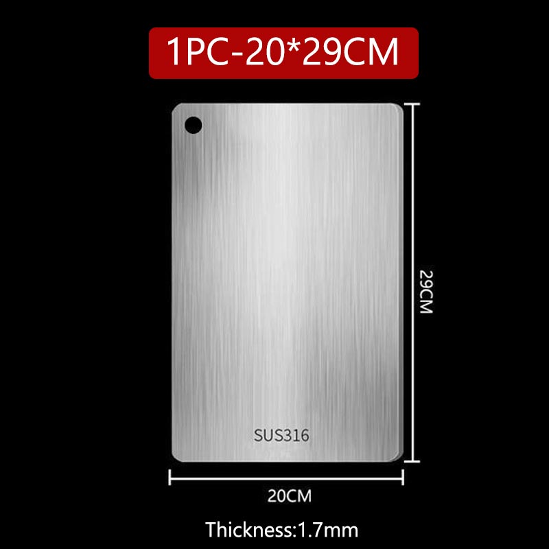 Stainless Steel Cutting Board Chopping Board Kneading Dough Board for Kitchen for Meat Fruit Vegetables Baby Food Easy To Clean: WHITE