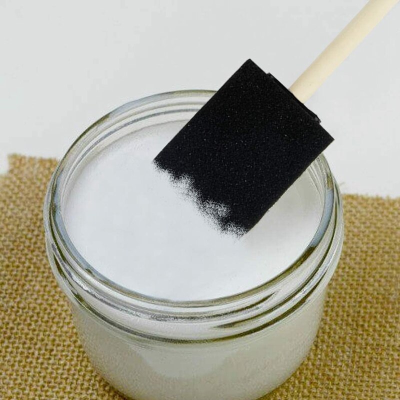 Sponge Wood Handle Paint Foam Brush,Foam Paint Brushes, Foam Brush Painting Set for Acrylics,Stains,Varnishes,Crafts,Art