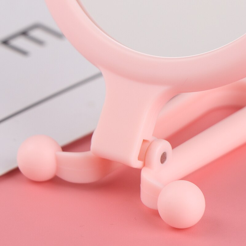 5/10X Magnifying Handheld Vanity Mirror Travel Folding Hand Held Round Shape Folding Adjustable Pedestal Makeup Mirror